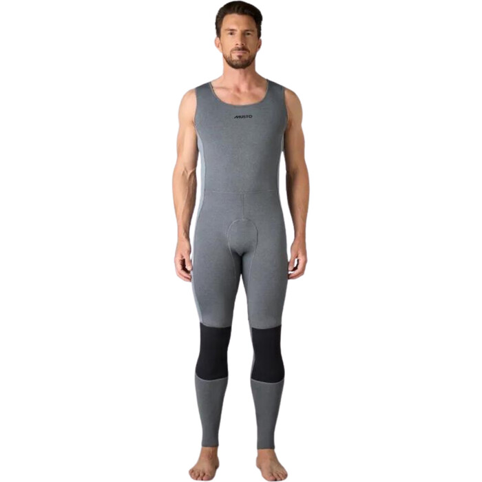 2024 Musto Mens Champ Long John Wetsuit 82414 - Dark Grey / Marle